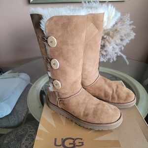 UGG Chestnut Sheepskin Button Boots